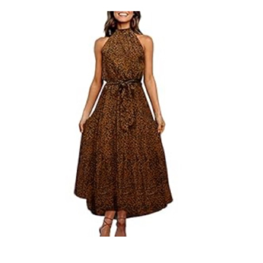 Leopard maxi dress new with tags